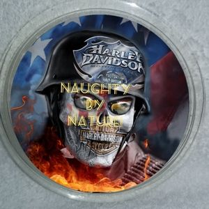 Harley Davidson eagle eyes skull coaster